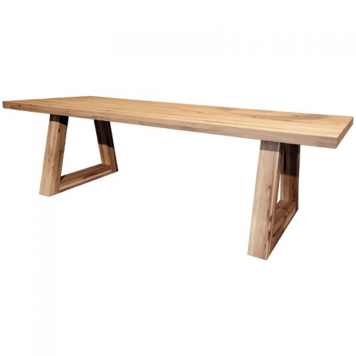 Table chêne massif pieds Triangle - Moderne et Design