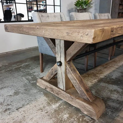 Table de Ferme Étoile en Chêne Massif - Personnalisable