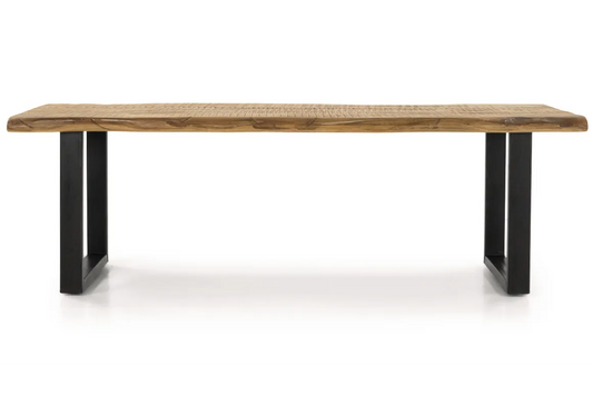 Table Manguier Massif Live Edge - Bords Irréguliers Pieds U